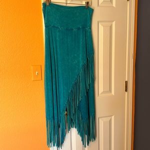 W.A.Y. Fringe Wrap Skirt